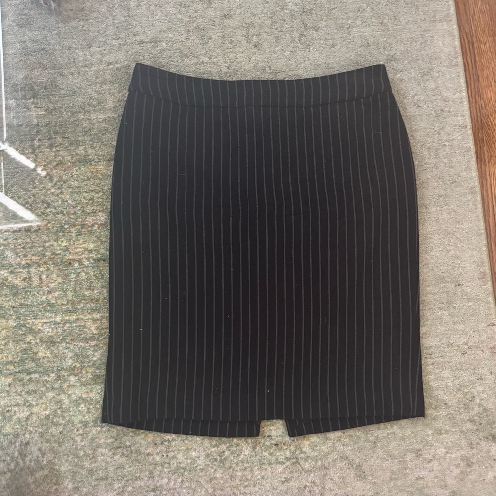 Armani Collezioni Black Striped Mini Skirt